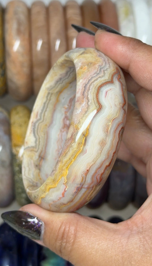 Laguna Lace Agate Bangle 59.4mm