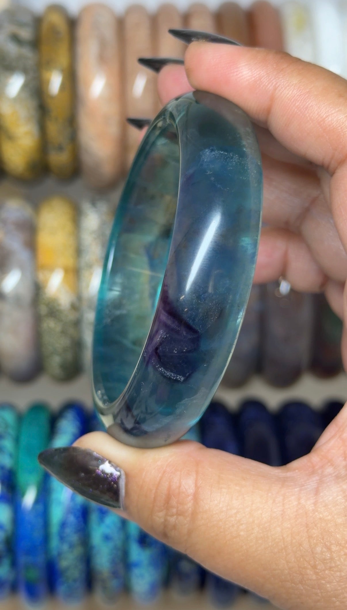 Rainbow Fluorite Bangle 58.2mm