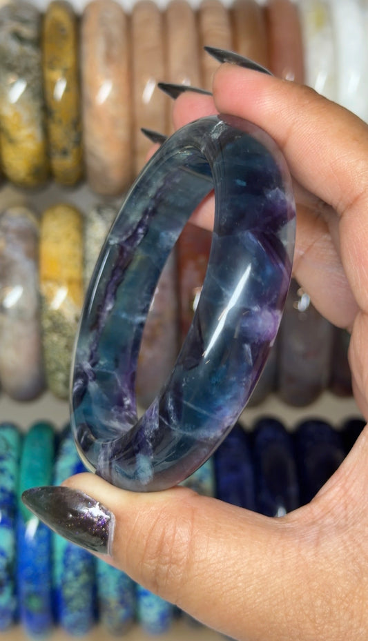 Rainbow Fluorite Bangle 61.4mm