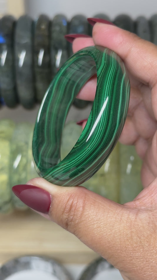 Malachite Bangle 55mm