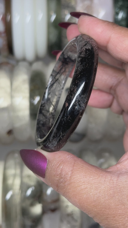 Tourmaline in Quartz Bangle 55.5mm
