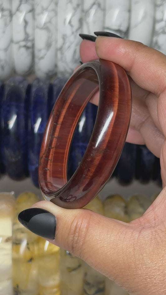 Red Tiger Eye Bangle 57mm