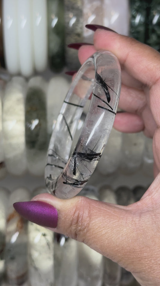 Tourmaline in Quartz Bangle 59.6mm
