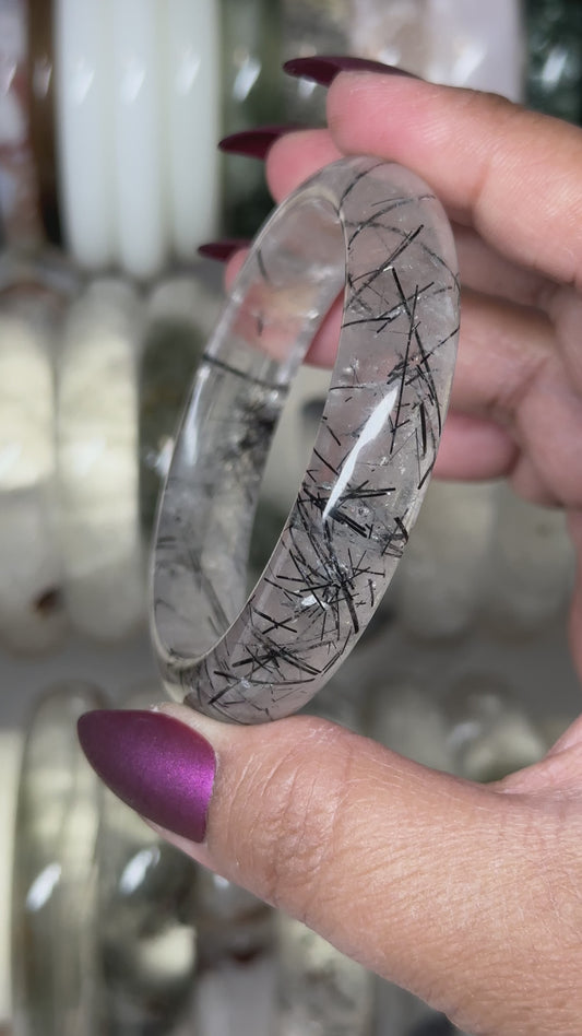 Tourmaline in Quartz Bangle 54.5mm