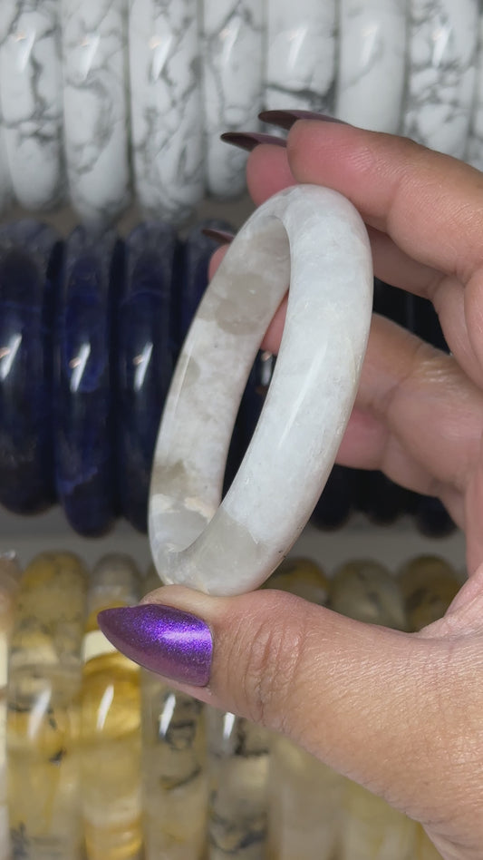 White Moonstone Bangle 56.2mm