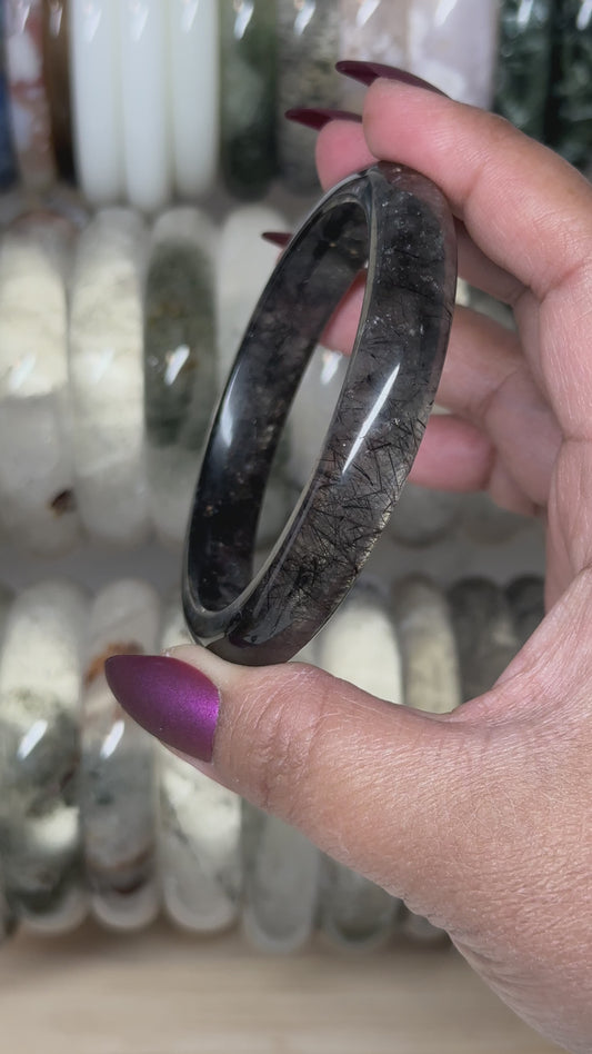 Tourmaline in Quartz Bangle 61.3mm