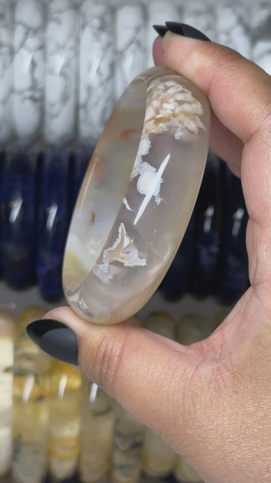 Flower Agate Bangle 61.6mm