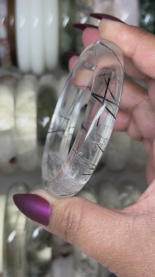 Tourmaline in Quartz Bangle 60.8mm