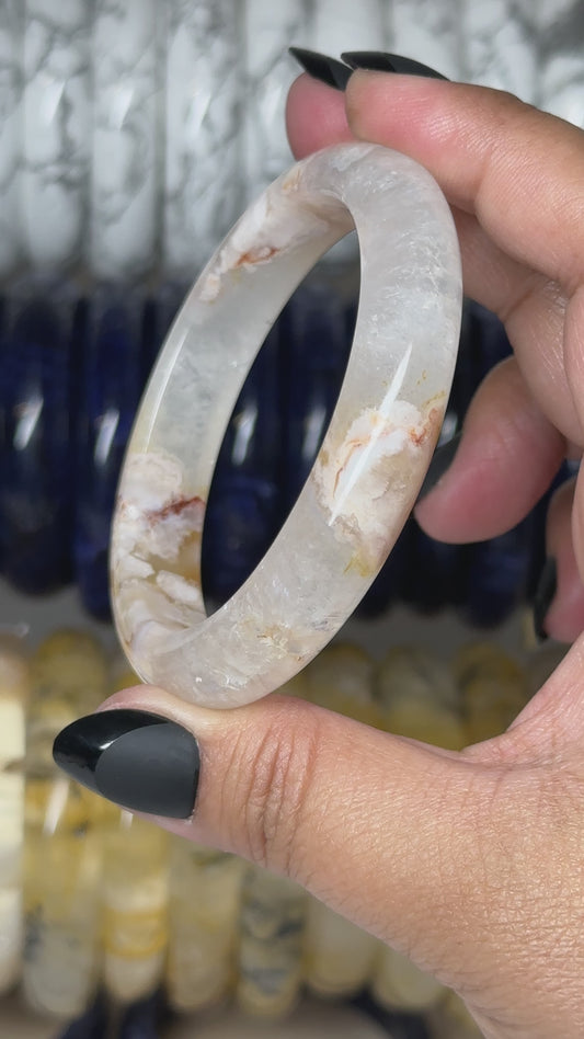 Flower Agate Bangle 57.7mm