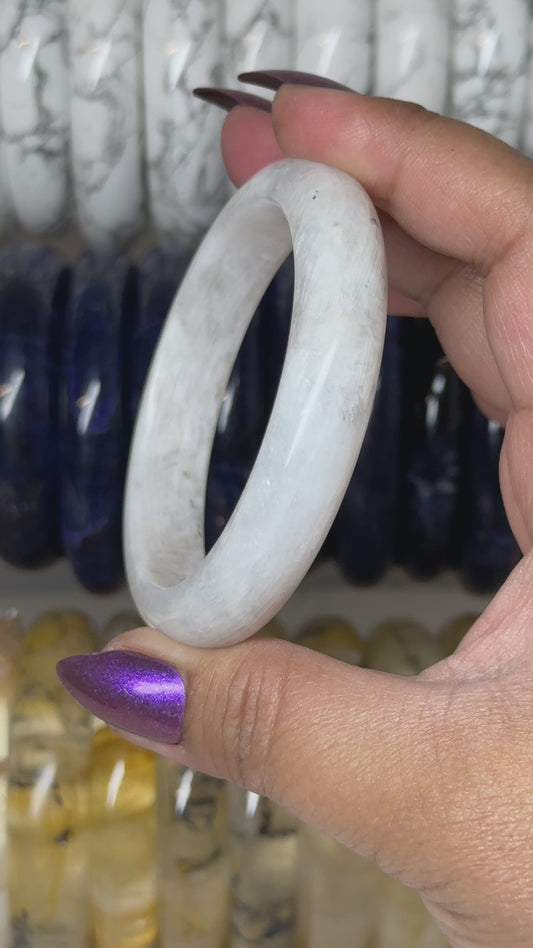 White Moonstone Bangle 56.8mm