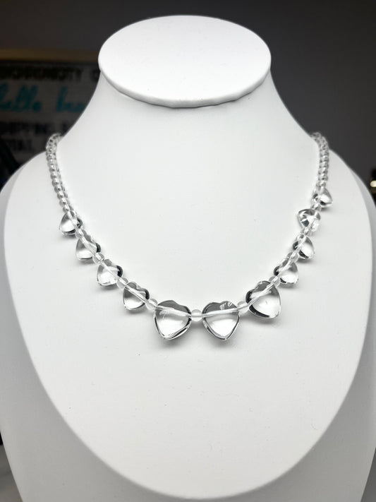 Clear Quartz Heart Necklace