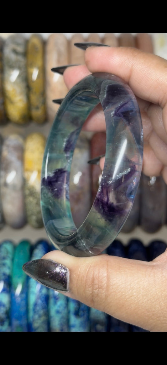 Rainbow Fluorite Bangle 58.3mm