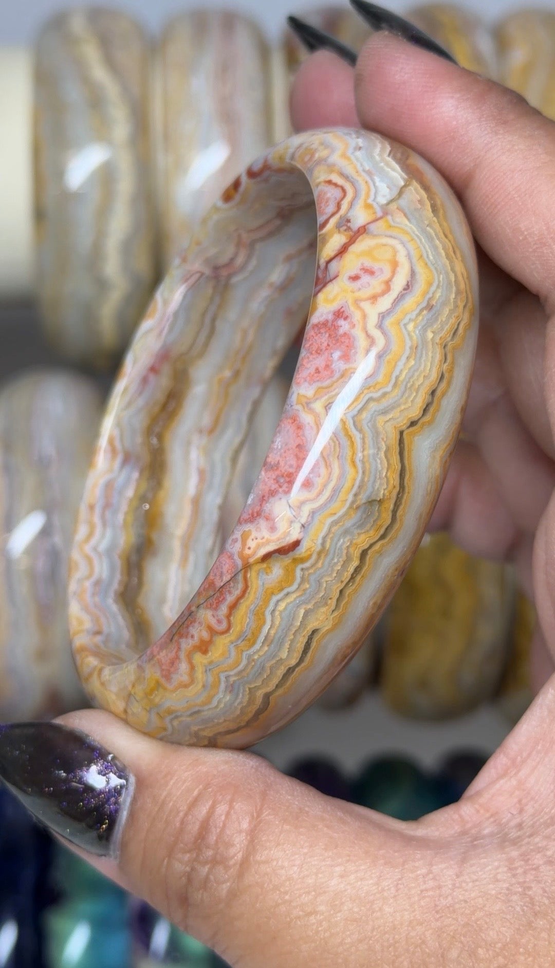 Laguna Lace Agate Bangle 61mm