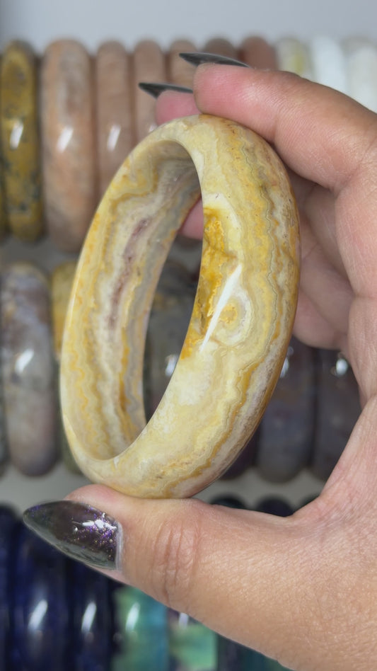 Laguna Lace Agate Bangle 62.6mm