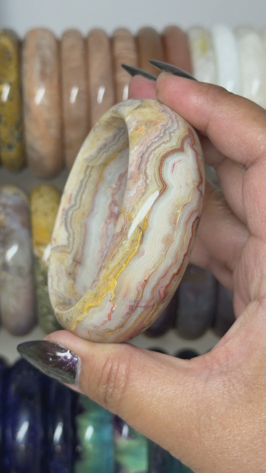 Laguna Lace Agate Bangle 59.4mm