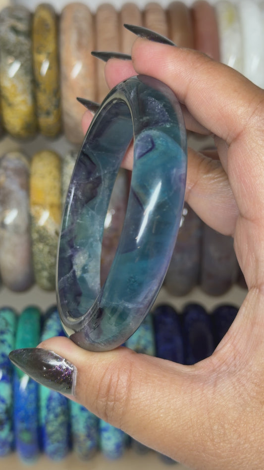 Rainbow Fluorite Bangle 62mm